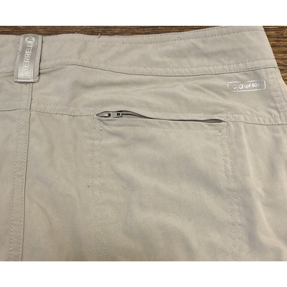 Merrell Pants Womens 8 Taupe Beige Hiking UPF50+ Opti Wick Convertible & Pockets - Picture 9 of 11